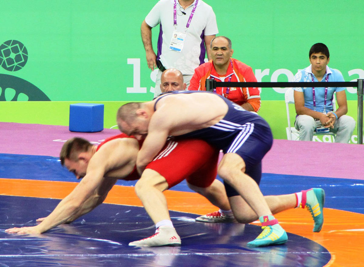 Azerbaijani wrestler Toghrul Asgarov in 1/4 finals at Rio 2016