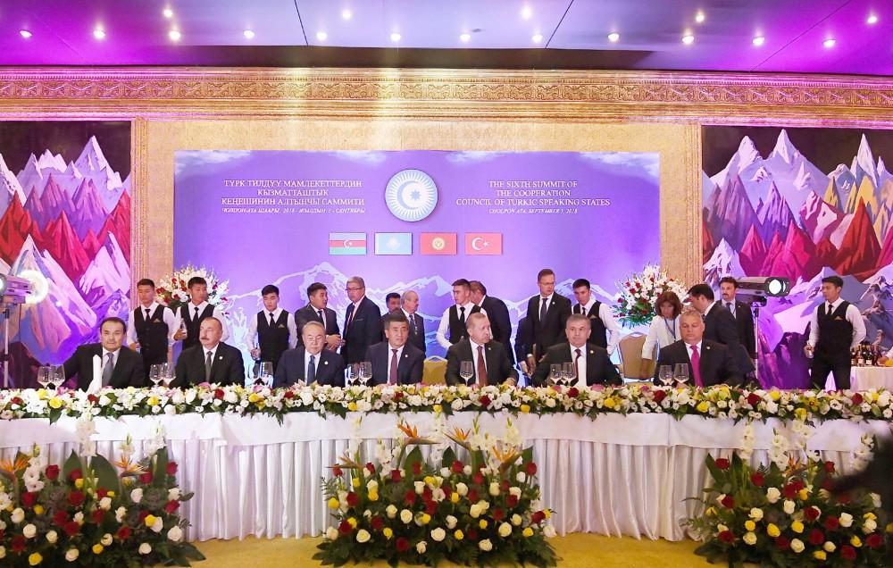 President Aliyev attends official reception in honor of heads of member states of Cooperation Council of Turkic Speaking States