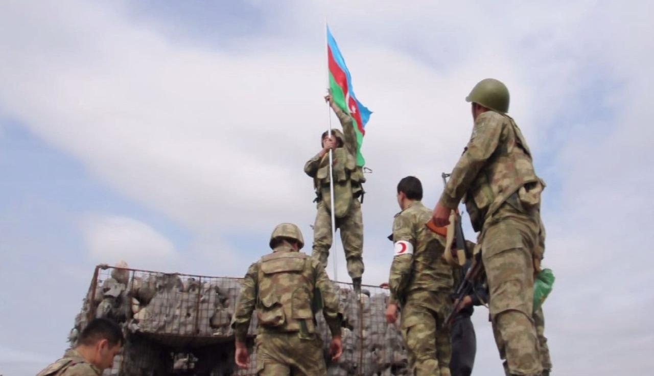 Azerbaijani flag hoisted at post in which Azerbaijani national hero killed Armenian servicemen [VIDEO]