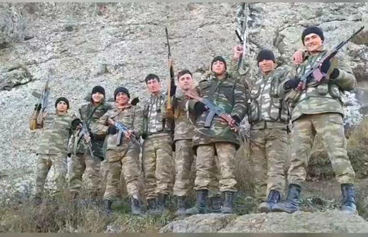 Azerbaijani soldiers dancing on snow-covered slopes of Azerbaijan's Kalbajar mountains in celebration of victory (VIDEO)