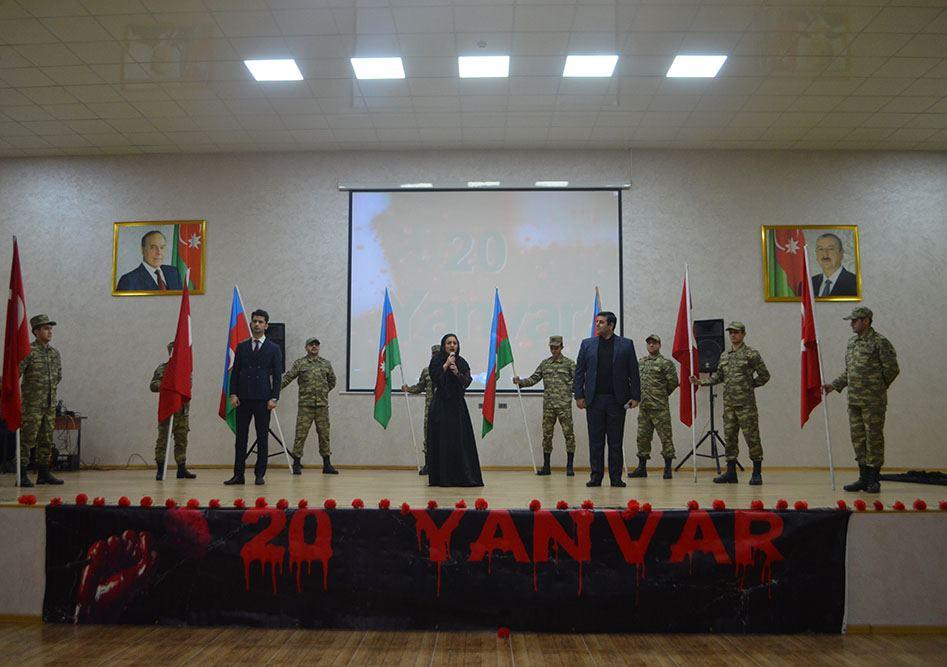 Azerbaijani troops hold several events in connection with January 20 tragedy [PHOTO/VIDEO]