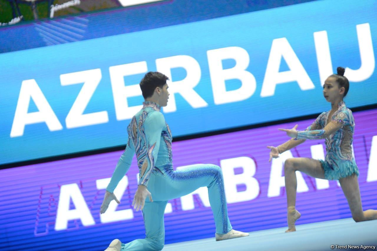 Azerbaijani gymnasts taking second intermediate place in qualifying at FIG Acrobatic Gymnastics competitions [PHOTO]