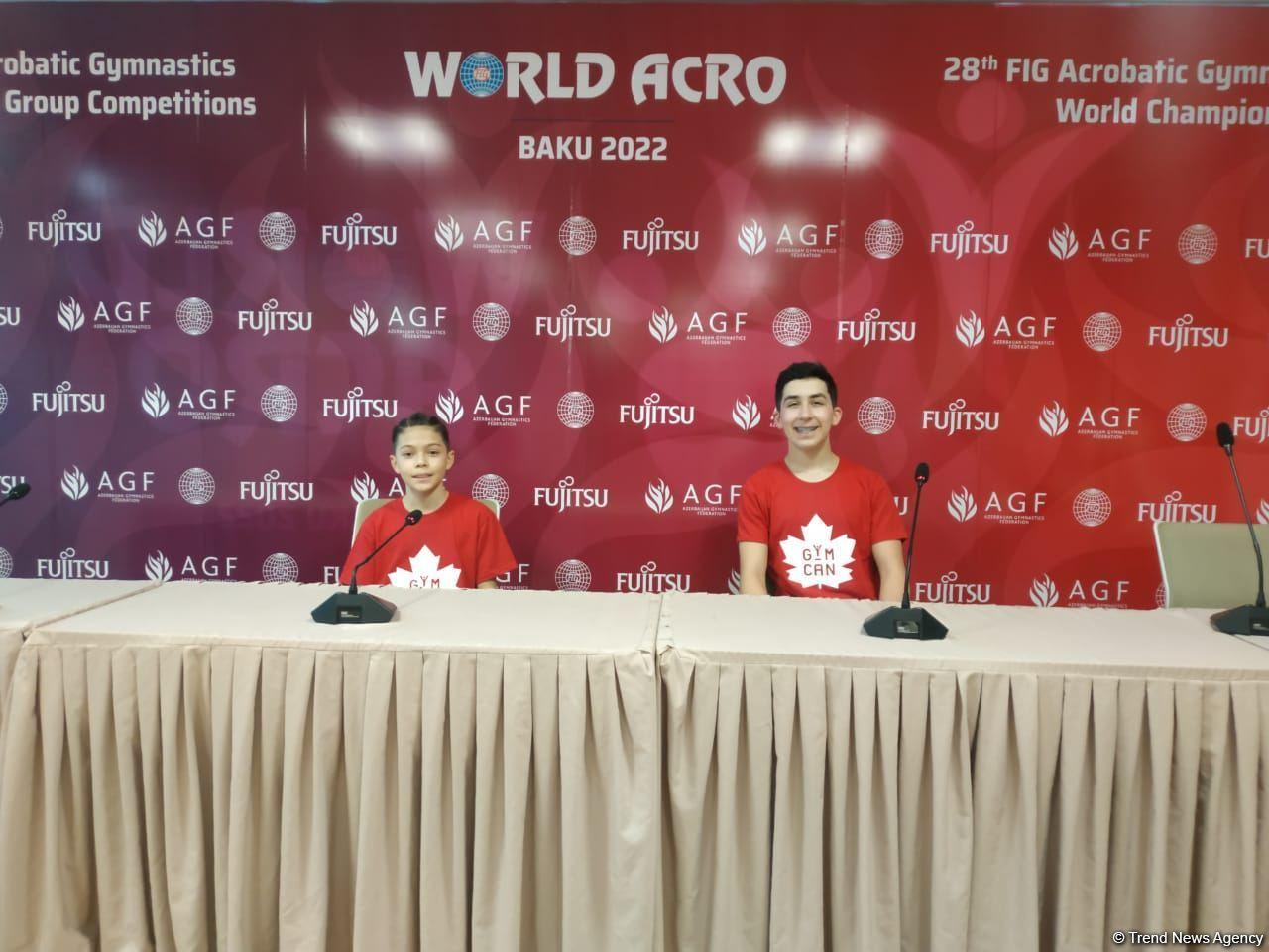 Canadian athletes shares impressions of participating in Acrobatic Gymnastics World Age Group Competitions in Azerbaijan