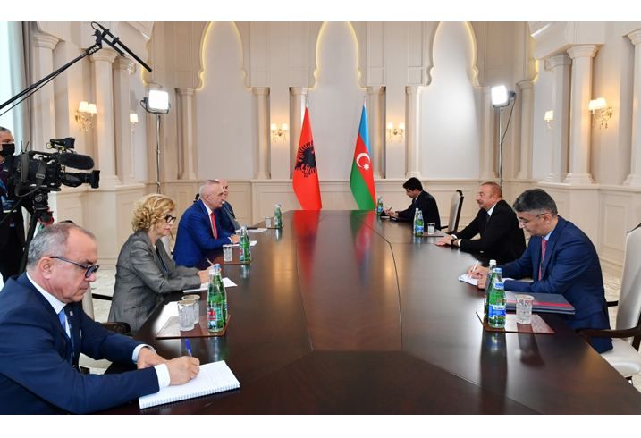 Azerbaijani President meets with visiting Albanian president [UPDATE]