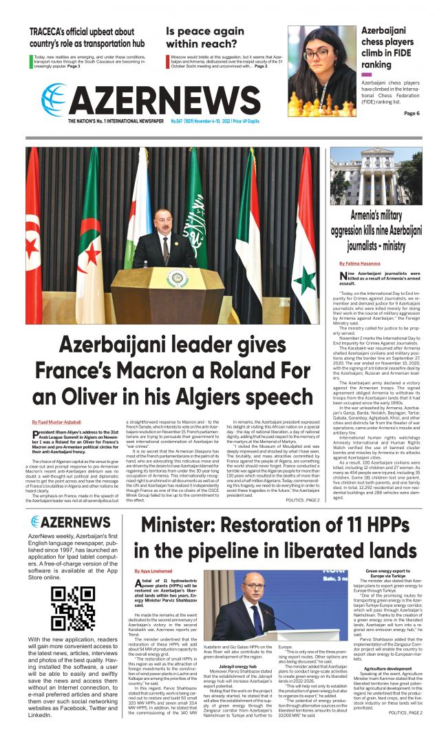 AZERNEWS releases another print issue