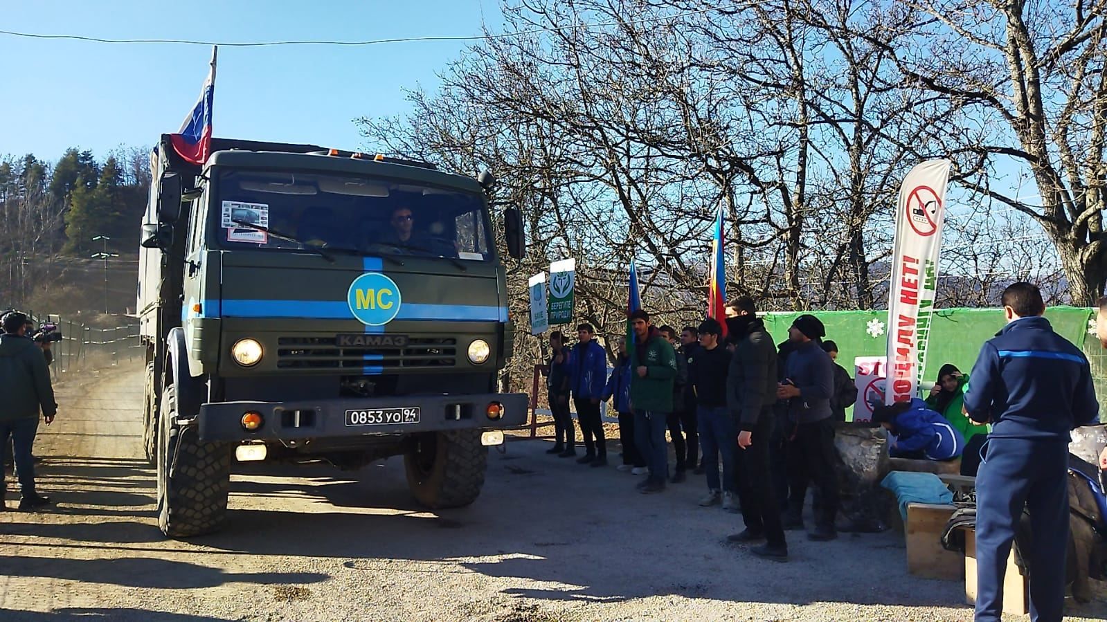 Vehicles of Russian peacekeepers freely pass along Azerbaijan's Lachin-Khankandi road [PHOTO]