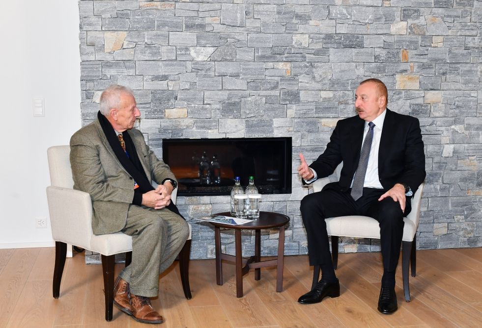 Azerbaijani president, Kromatix SA CEO discuss cooperation in Davos [UPDATE]