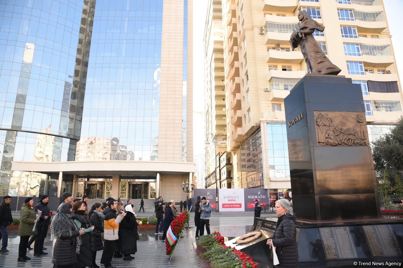 People From All Walks Of Azerbaijani Society Paying Homage To Khojaly