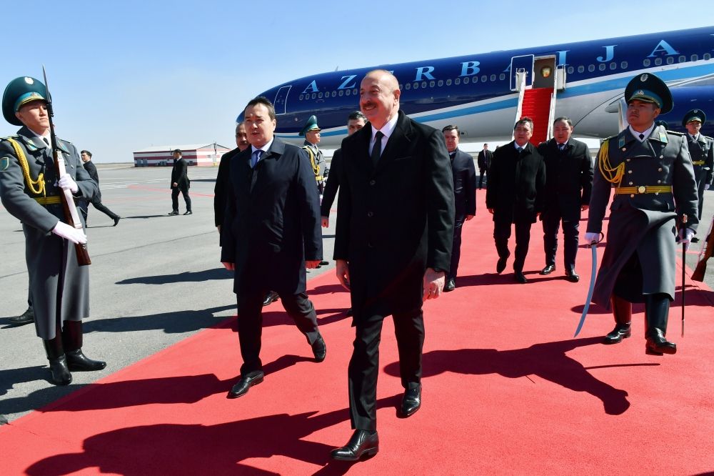 President Ilham Aliyev arrives in Kazakhstan on official visit [PHOTOS/VIDEO]