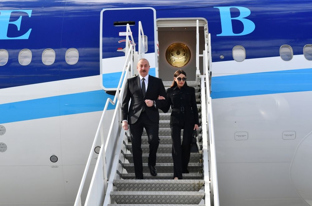 President Of Azerbaijan Ilham Aliyev Arrived In Lithuania For Official ...