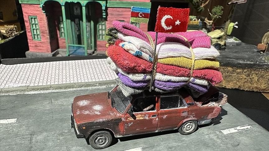Turkish man make 3D model of Azerbaijani man's car, symbolizing solidarity with quake-hit Türkiye