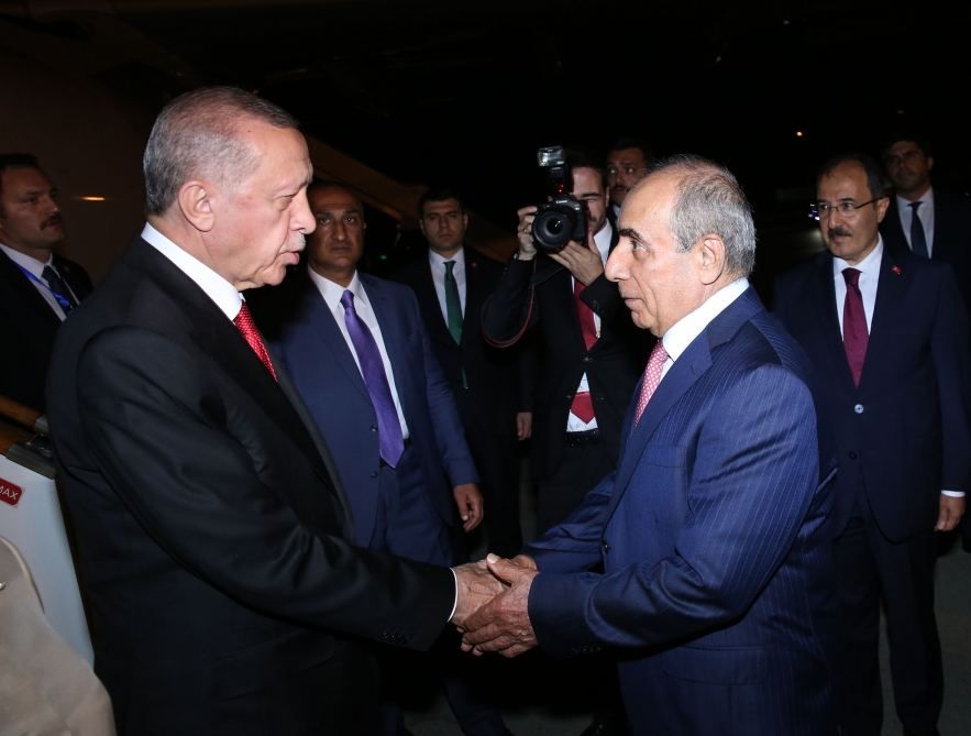 Turkish President Arrives In Azerbaijan For State Visit [photos]