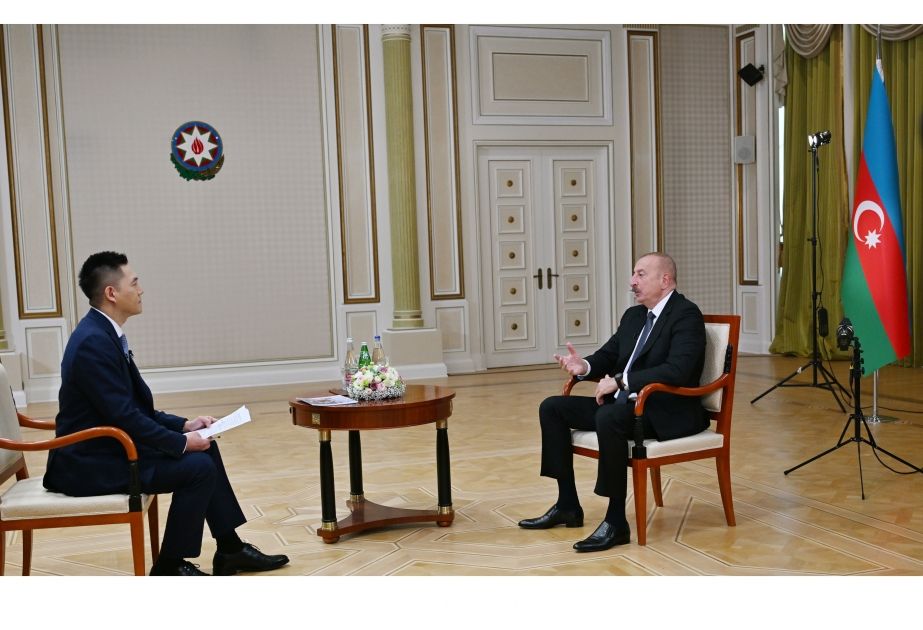 Azerbaijani President interviewed by China Media Group media corporation [PHOTOS/VIDEO]