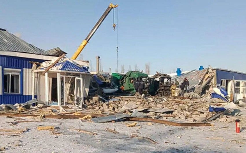 Building collapse due to gas explosion in Kazakhstan