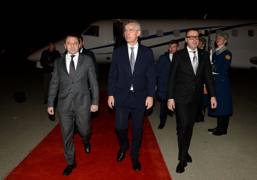 NATO Secretary General Jens Stoltenberg arrives in Azerbaijan on official visit [PHOTO]