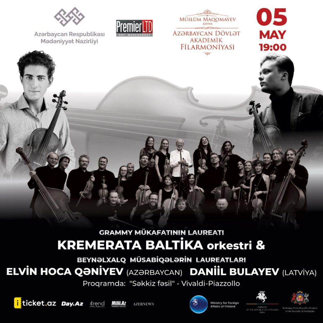 Renown violinists to give concert in Baku