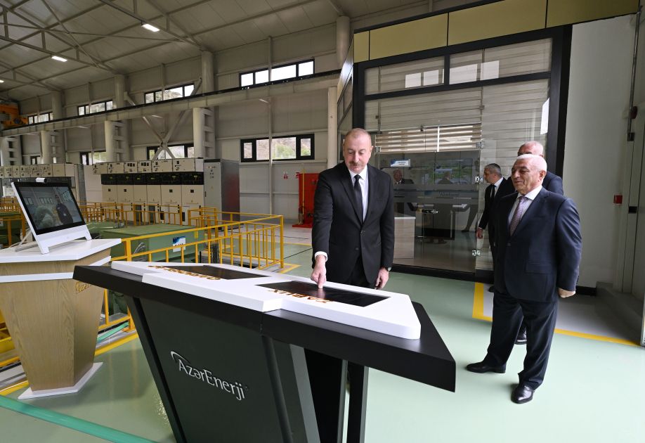 President Ilham Aliyev participates in inauguration of small hydropower stations [PHOTOS]