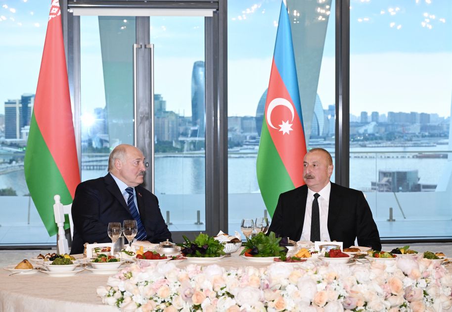 State reception on behalf of President Ilham Aliyev hosted in honor of President Lukashenko at Gulustan Palace [PHOTOS/VIDEO]