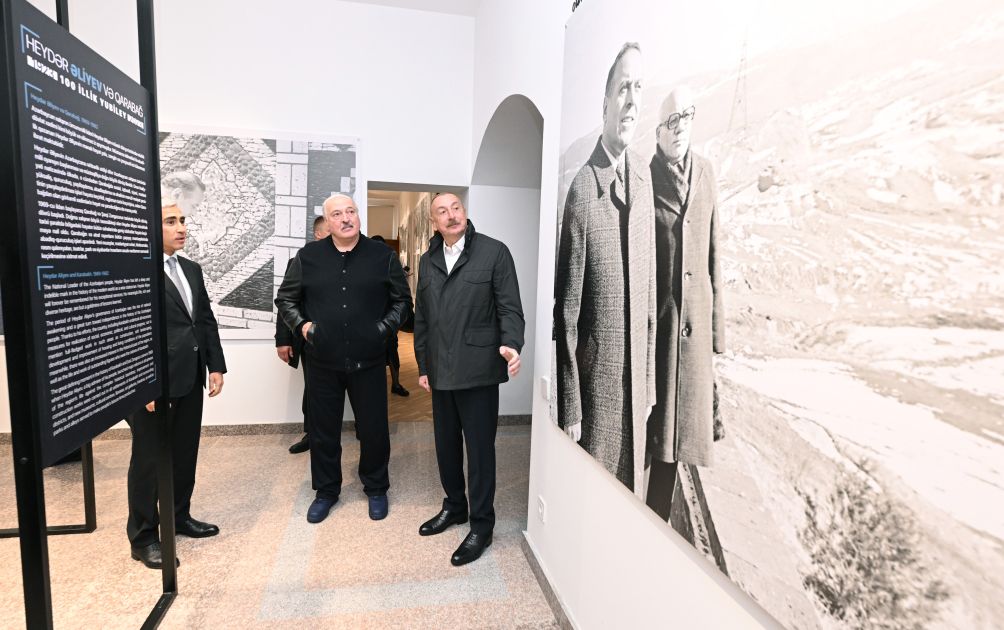 Presidents of Azerbaijan and Belarus view Heydar Aliyev and Garabagh exhibition [PHOTOS]