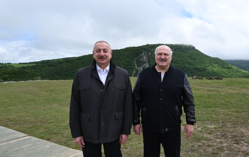 President Ilham Aliyev and President Aleksandr Lukashenko visit Jidir Duzu plain [PHOTOS] [VIDEO]