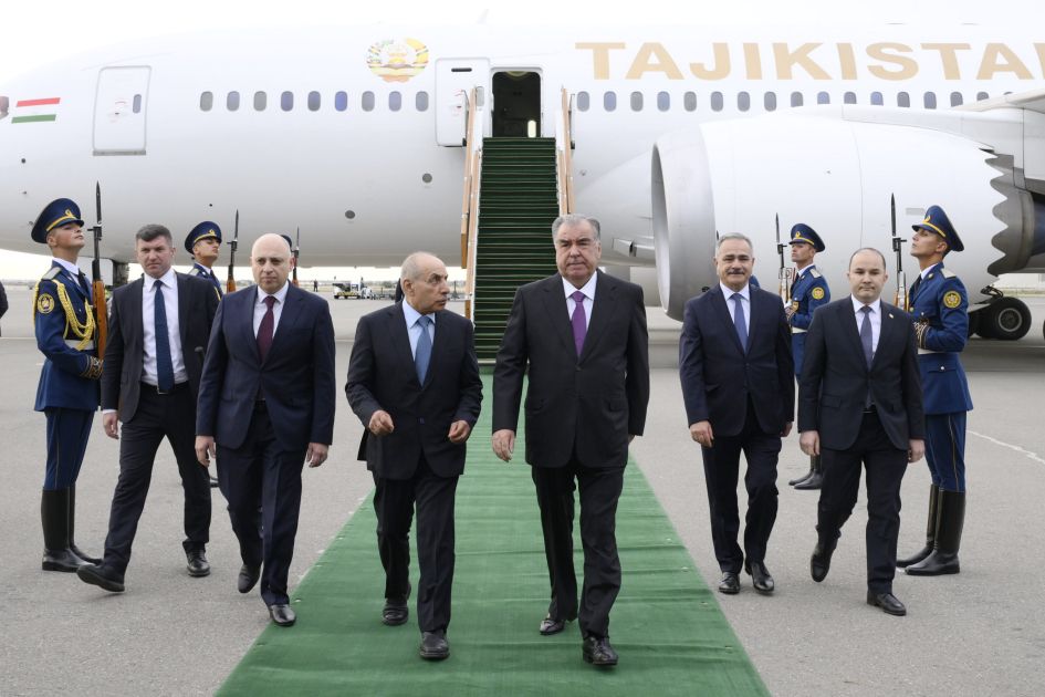 Tajikistan President Emomali Rahmon arrives in Azerbaijan on state visit [PHOTO]