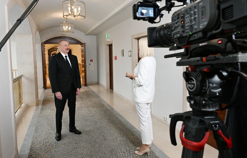 President of Azerbaijan Ilham Aliyev gives interview to Euronews TV channel [PHOTOS/VIDEO]