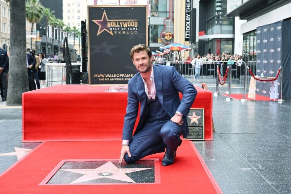 Chris Hemsworth gets Hollywood walk of fame star