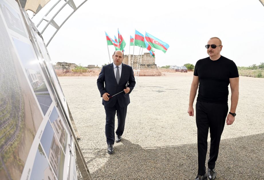 President Ilham Aliyev lays foundation stone for Namirli village in Aghdam district [PHOTOS/VIDEO]