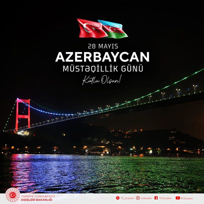 Turkish MFA publishes tribute for Azerbaijan's Independence Day
