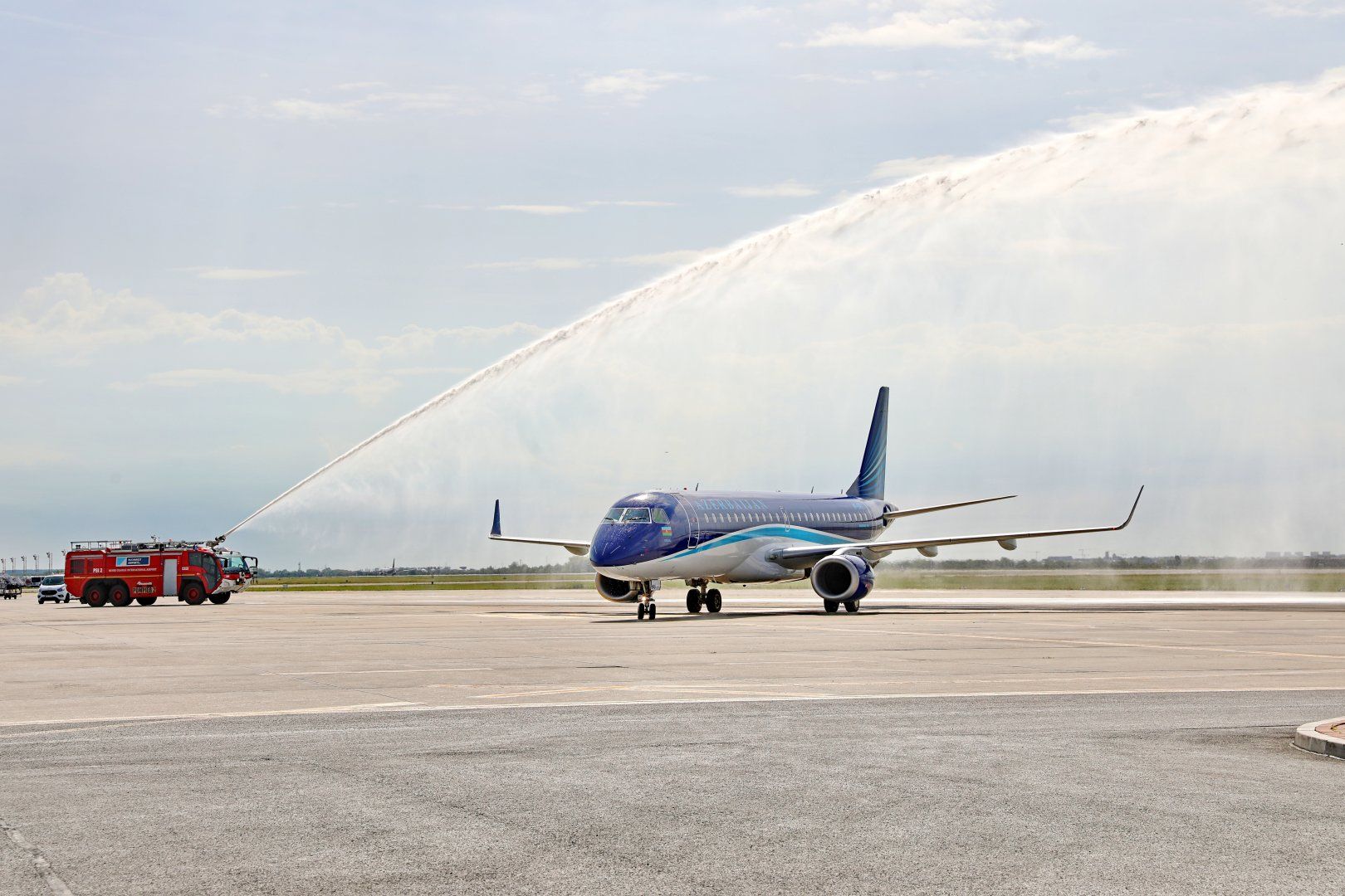 Ceremonial event in Bucharest welcomes AZAL's inaugural flight [PHOTOS]