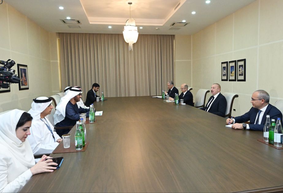 President Ilham Aliyev received UAE Minister of Industry and Advanced Technology [VIDEO]