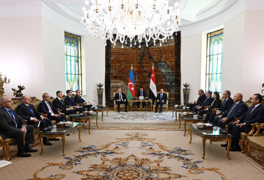Azerbaijani and Egyptian Presidents hold expanded meeting [VIDEO]