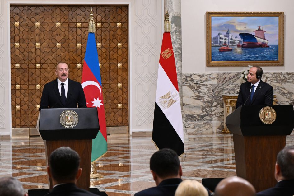 Presidents of Azerbaijan and Egypt make press statements [PHOTOS] [VIDEO]