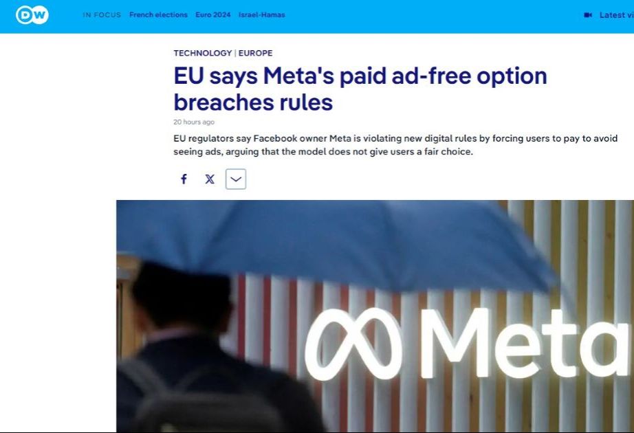 European Commission believes that Meta violates law on digital markets