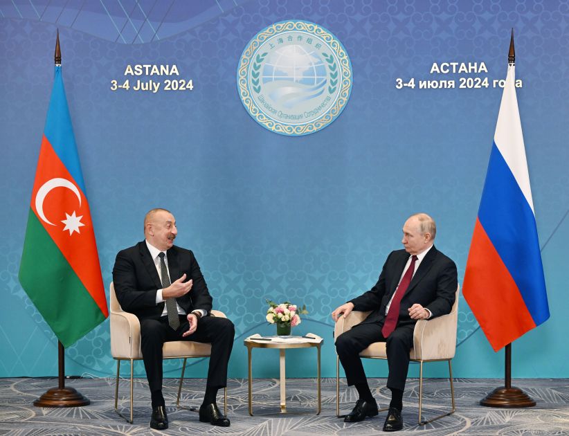 Azerbaijani President Ilham Aliyev’s meeting with Russian President Vladimir Putin commenced in Astana [PHOTOS/VIDEO]