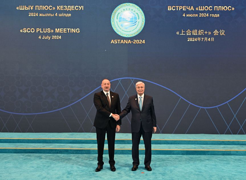 President Ilham Aliyev arrives at "Palace of Independence” to attend "SCO plus" format meeting [VIDEO]