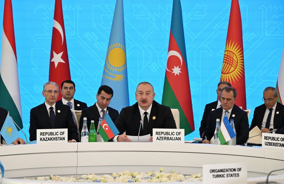 President Ilham Aliyev attending informal summit of heads of state of OTS in Shusha [PHOTOS/VIDEO]