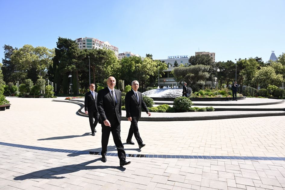 President Ilham Aliyev attends opening ceremony of newly renovated Narimanov Park in Baku [PHOTOS/VIDEO]