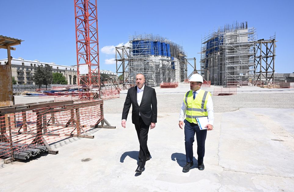 President Ilham Aliyev inspects progress of Victory Park construction in Baku [PHOTOS]