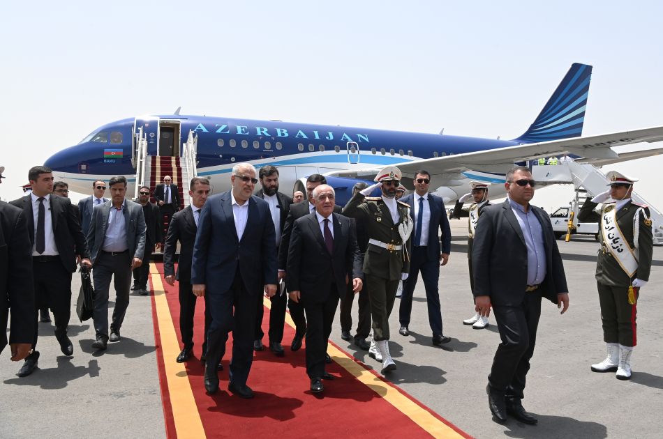 Azerbaijani PM arrives in Tehran for inauguration ceremony of Iran’s President-elect [PHOTOS]