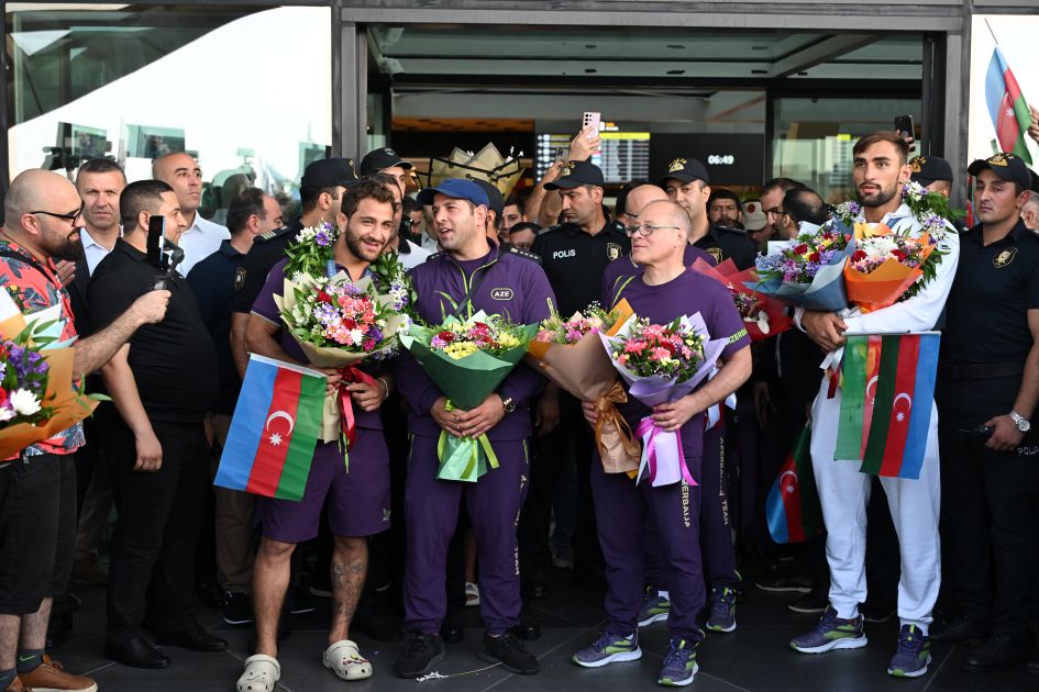 Azerbaijan's gold-winning judokas at Paris-2024 Summer Olympic Games welcomed at home [PHOTOS]