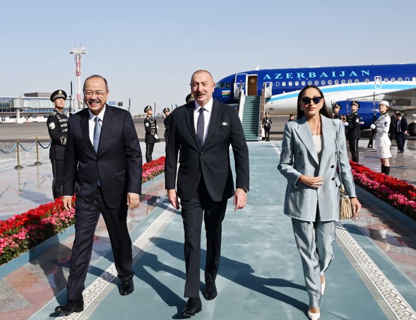 Azerbaijani President Ilham Aliyev arrives in Uzbekistan for state visit [PHOTOS/VIDEO]