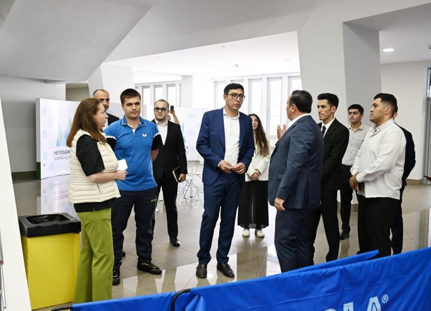 Minister of Youth and Sports visits Heydar Aliyev Sports and Concert Complex [PHOTOS]