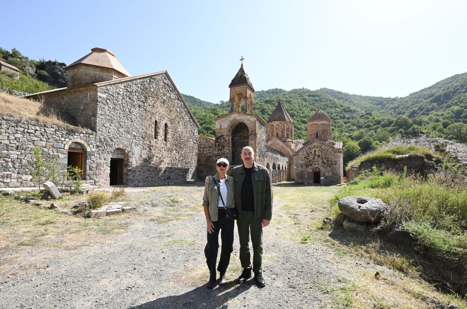 President Ilham Aliyev and First Lady Mehriban Aliyeva visit Khudavang Monastery Complex in Kalbajar [PHOTOS}