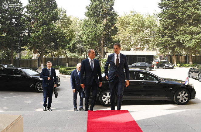 Azerbaijani, Serbian Foreign Ministers meeting kicks off [PHOTOS]