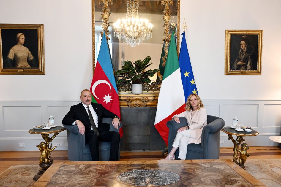 President Ilham Aliyev holds meeting with President of Council of Ministers of Italy Giorgia Meloni in Rome [PHOTOS/VIDEO]