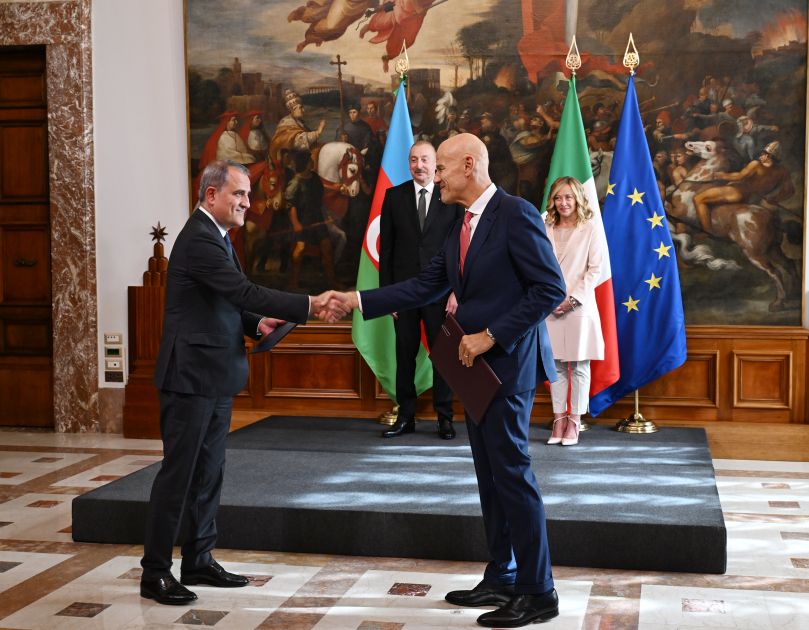 Rome hosts document exchange ceremony between Azerbaijan and Italy [PHOTOS]