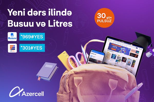 Azercell grants free access to “Litres” and “Busuu” apps