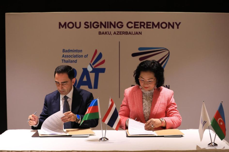 Azerbaijan Badminton Federation signs MoU with Thai Badminton Association [PHOTOS]