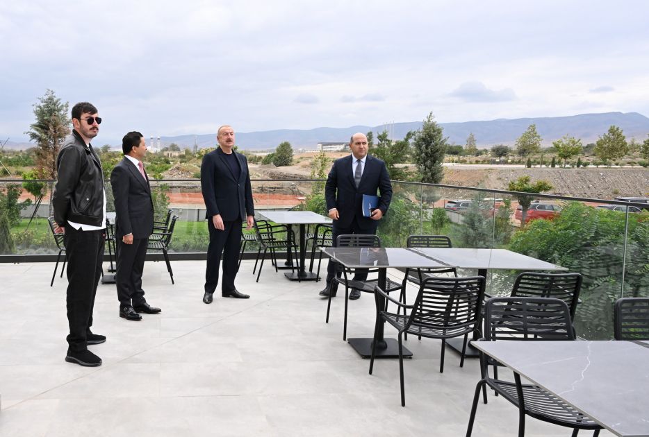 Azerbaijani President attends opening of Aghdam City Hotel [PHOTOS]